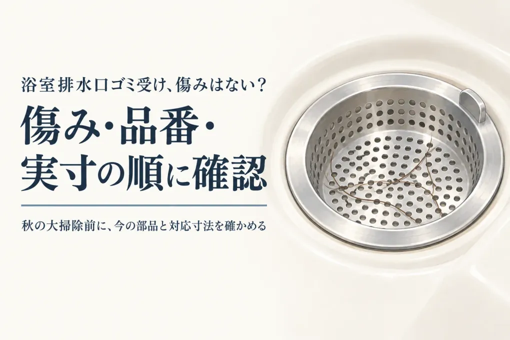秋の大掃除前に浴室の排水口ゴミ受けを交換？ステンレス・TOTO対応品の確認ポイント