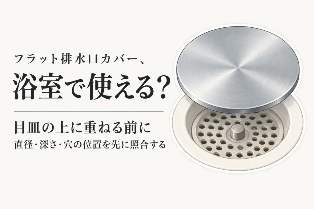 楽天のフラット型排水口カバーと皿型ゴミ受けを比較｜レビュー表示・直径・排水穴で選ぶ