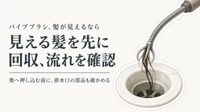 楽天のパイプブラシと浴室用ラバーカップをレビュー数順に比較｜フレキシブルブラシで髪、真空式で流れを確認