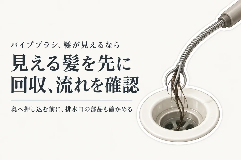 楽天のパイプブラシと浴室用ラバーカップをレビュー数順に比較｜フレキシブルブラシで髪、真空式で流れを確認